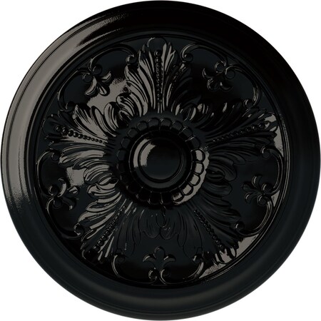 Vienna Ceiling Medallion (Fits Canopies Up To 3 1/4), Hand-Painted Black Pearl, 16 7/8OD X 5/8P
